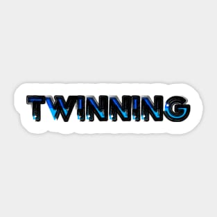 Twinning Dark Blue and Light Blue Sticker